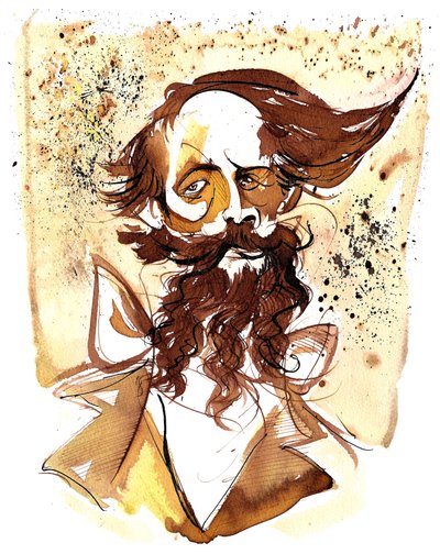 Charles Dickens - caricature by Neale Osborne